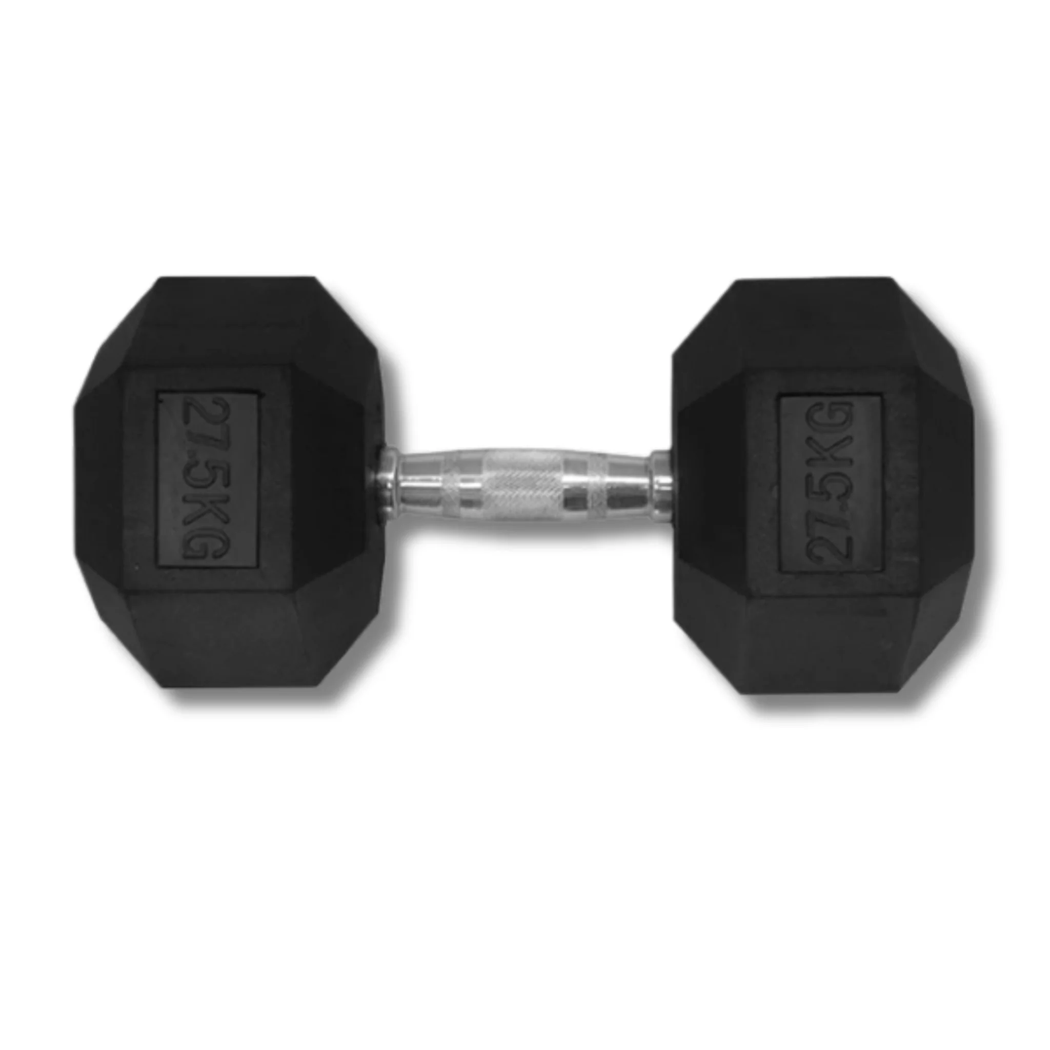 27.5KG HEX DUMBBELL - RUBBER COATED (Sold Individually)