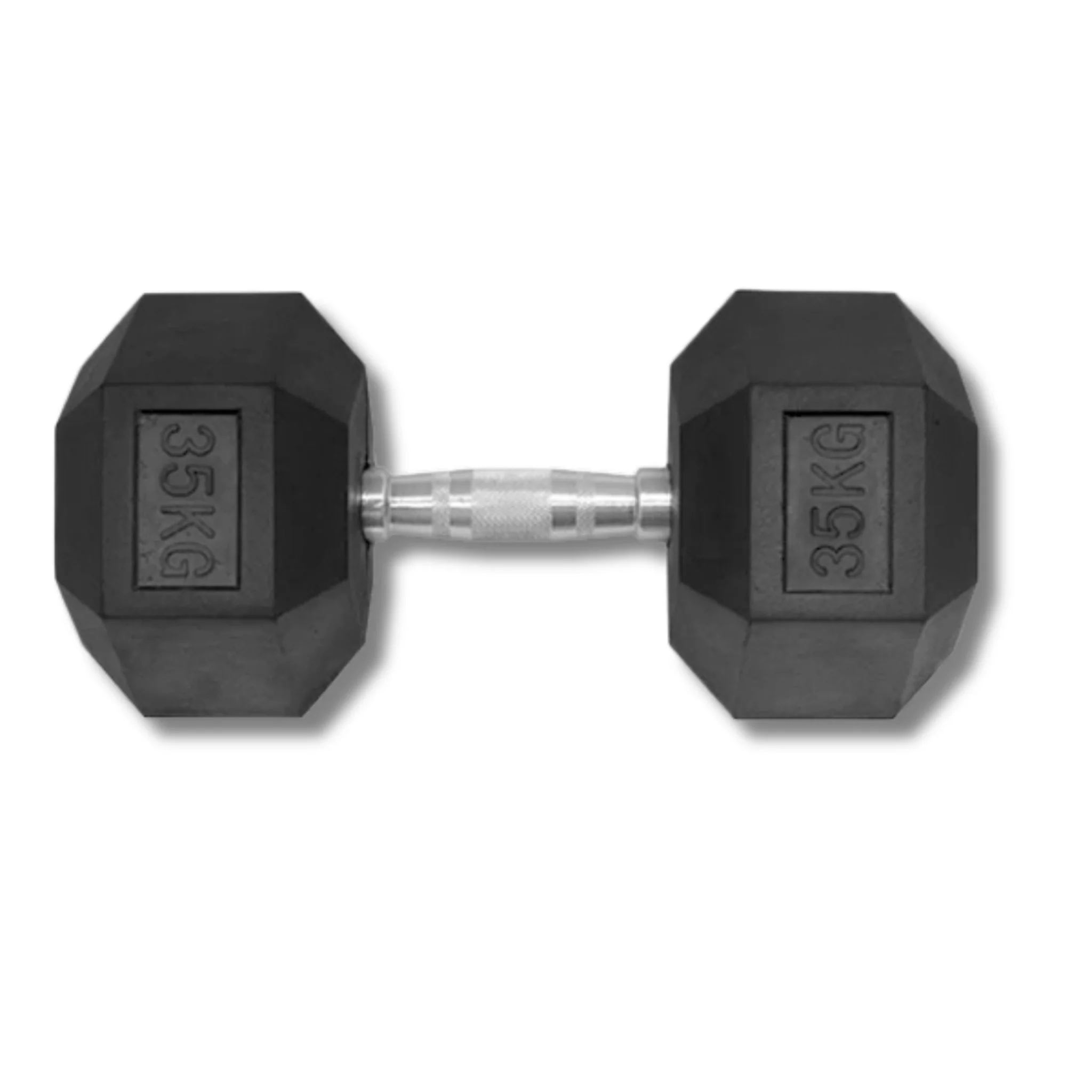 35KG HEX DUMBBELL - RUBBER COATED (Sold Individually)