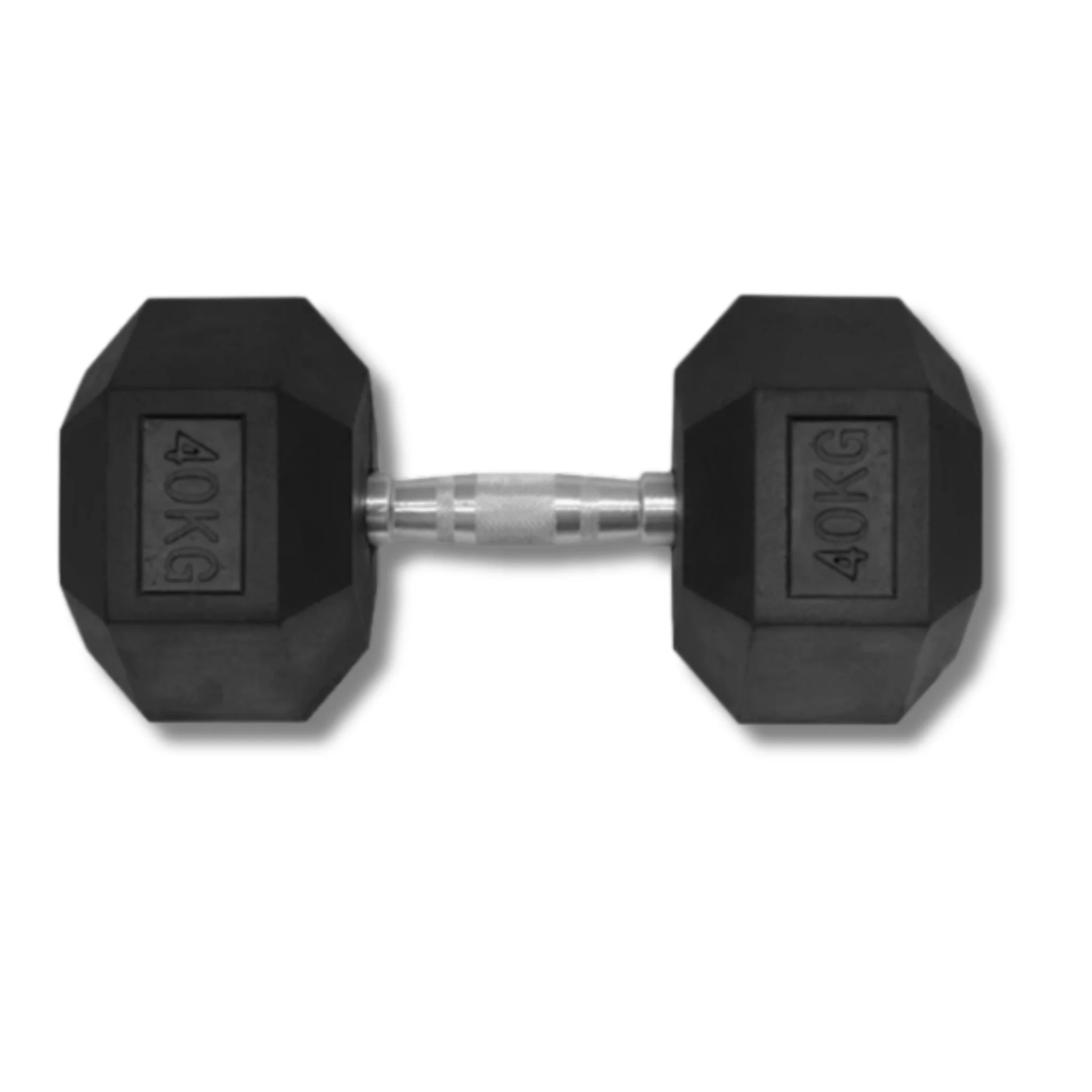 40KG HEX DUMBBELL - RUBBER COATED (Sold Individually)