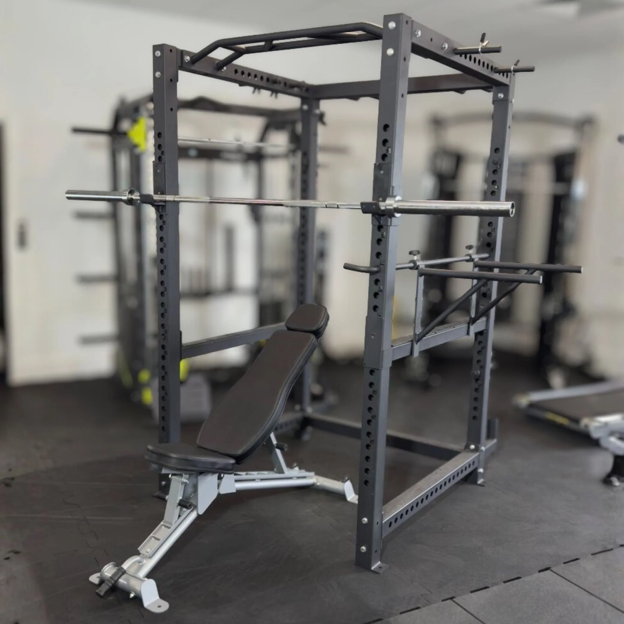 Complete Home Gym Package β Power Rack, Barbell, Bumper Plates & FID Bench - Image 3