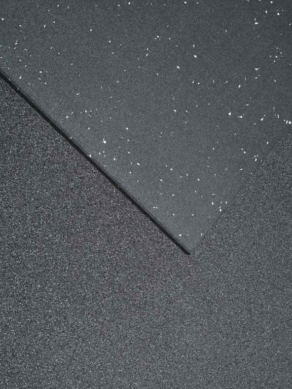 Premium Gym Flooring | Black with Grey Flecks | 1m x 1m x 15mm